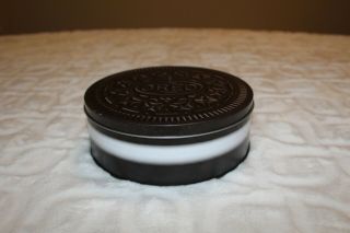Vintage Round Nabisco Oreo Cookie Shaped Tin 1993 Container Rare & Unique 2