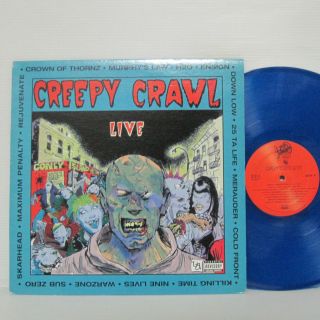 Va - Creepy Crawl Live Lp 1997 Us Orig Blue Vinyl H2o Warzone Merauder Skarhea