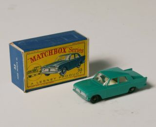 Vintage 1960 ' s MATCHBOX - 33 FORD ZEPHYR III Car with Box - by Lesney 2