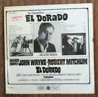 El Dorado 1966 Soundtrack PROMO Vinyl LP John Wayne Film Score RARE 2