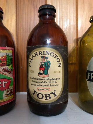 Vintage Collectible Glass Beer Bottles Pilsner Union Made Canadian Molson Skal 7