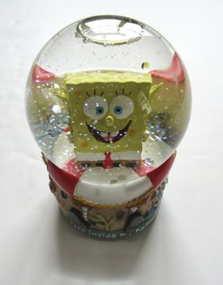 Enesco Spongebob Squarepants I’m Safe Inside My Helmet 6” Water Snow Globe 2004