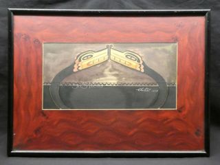 1 X Rare Watercolor Painting Canadian Native Artist George Clutesi 1971