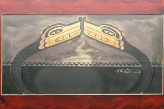 1 x RARE Watercolor Painting Canadian Native Artist George Clutesi 1971 2