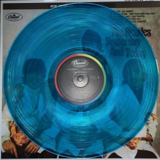 Beatles,  Yesterday & Today Butcher Cover,  Transparent Blue Colored Vinyl Lp