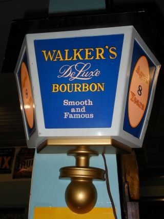 Walkers Deluxe Bourdon Hotel Restaurant Bartenders Neon Light Up Sign Man Cave