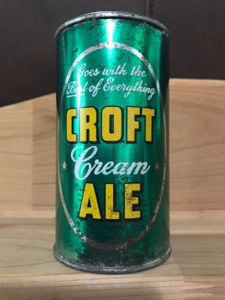 Croft Cream Ale Flat Top Beer Can Croft Brewing Co Boston Mass