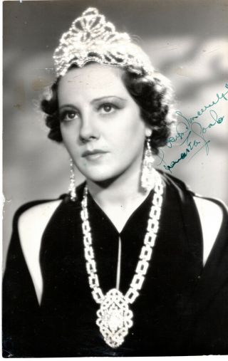 Hungarian - American Actress Franciska Gaal,  Signed Vintage Studio Photo.