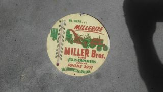 50 ' s 60 ' s ALLIS - CHALMERS Tractor Plastic Thermometer McMinnville,  Oregon 3