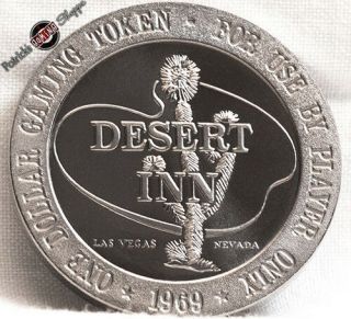 $1 Full Proof Slot Token Desert Inn Casino 1969 Franklin Las Vegas Nv Coin