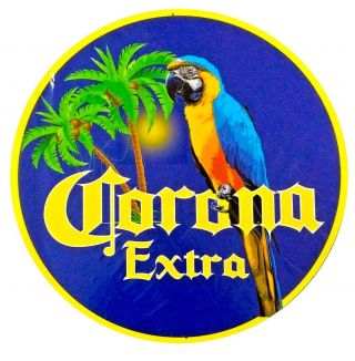 Corona Extra Parrot 24 " Diameter Metal Sign