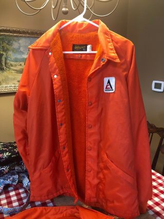 Two Allis Chalmers 70’s - 80’s Orange Jacket Coat Farm Show Size M