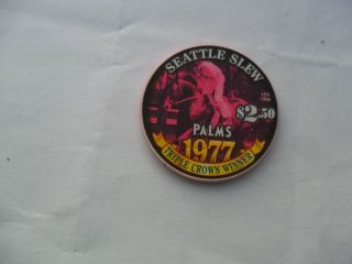$2.  50 Seattle Slew 1977 Triple Crown Winner Seattle Slew Horse Racing Chip