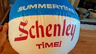 Vintage Schenley Inflatable Beach Ball - Collectible Blow Up Liquor Bourbon