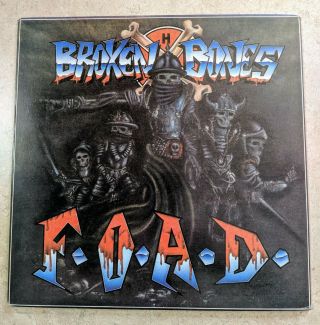 Broken Bones F.  O.  A.  D.  1987 Combat 1st Press Promo British Hardcore Discharge Gbh