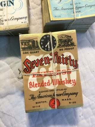 1,  500 Vintage Old 1950 ' s Whiskey Bottle Labels American Liquor Company Boston MA 4