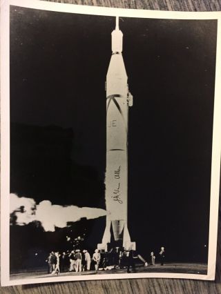 James Van Allen Hand Signed Autograph Jupiter C Rocket Photo