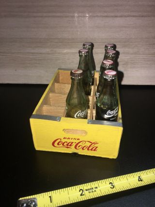 Vintage Coca Cola Coke Mini 12 Pk Wooden Crate Carrier 2