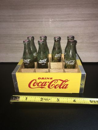 Vintage Coca Cola Coke Mini 12 Pk Wooden Crate Carrier 3