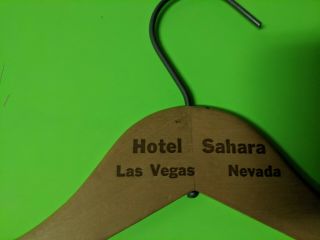 Vintage Sahara Hotel And Casino Las Vegas Wooden Room Hanger Scarce