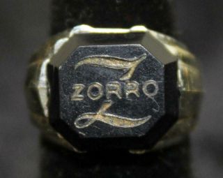 Vintage Walt Disney Zorro Advertising Premium Ring