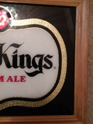 Little Kings Cream Ale Framed Glass Sign (VINTAGE) 3