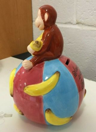 Vintage (1997) CURIOUS GEORGE CERAMIC COLLECTIBLE BANK w/Stopper 4