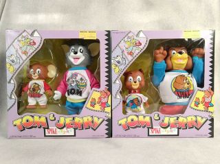 Tom & Jerry Spike N Tyke Large Poseable Action Figures 1989