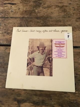Paul Simon Still Crazy After All These Years 1975 Lp W/hype Stkr