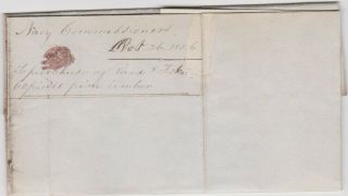 1836 WASHINGTON DC STAMPLESS LETTER FRANK COMMODORE JOHN RODGERS & LETTER 5