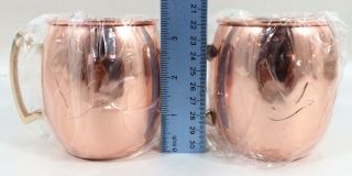 2 Grey Goose Vodka Moscow Mule Mugs - Fly Beyond Goose - Copper Plated Stainless 4