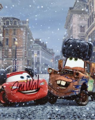 Owen Wilson & Larry The Cable Guy In Cars Signed 8x10 Photo Pixar Disney