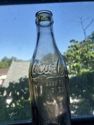 Coca - Cola straight side soda bottle Villa Rica Georgia Coke RARE REPAIRD LIP 2