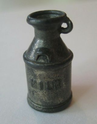 Vintage Old Metal Milk Can Jug Charm Cracker Jack Toy Prize 1920 
