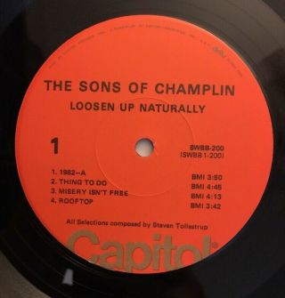 The Sons Of Champlin - Loosen Up Naturally - 1969 Album SWBB - 200 (NM) 4