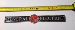 Antique General Electric Sign / Plate - From Fox Theater,  Detroit