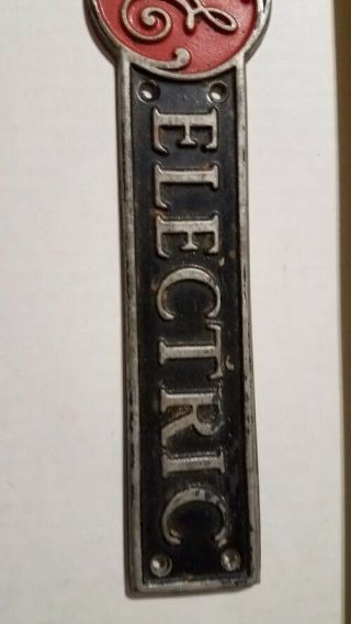 Antique General Electric Sign / Plate - From Fox Theater,  Detroit 4