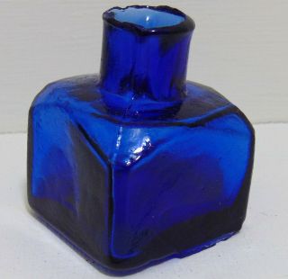 Deep Copper - Blue Square Ink With Facetted Shoulders C1905 - 10