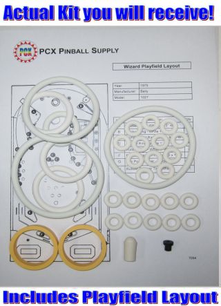 1975 Bally Wizard Pinball Machine Rubber Ring Kit