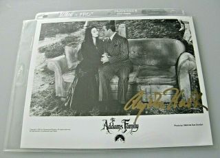 Anjelica Huston Signed 8x10 Addams Family Photo,  Actress,  Golden Globe,  Director
