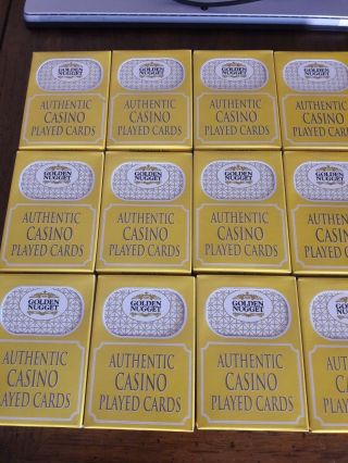 12 Decks Golden Nugget (gold) Casino Las Vegas Playing Cards.