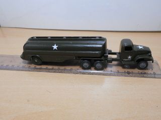 FRENCH DINKY MECCANO MILITARY PETROL TANKER AND FRANCE JOUET - FJ - GMC TRACTOR 5