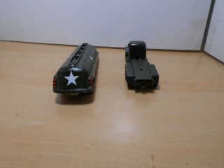 FRENCH DINKY MECCANO MILITARY PETROL TANKER AND FRANCE JOUET - FJ - GMC TRACTOR 7