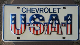 Vintage Chevrolet Usa - 1 Aluminum License Plate