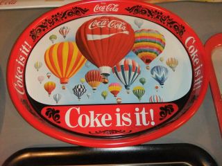 Coca - Cola Advertising Metal Trays Group Of 6 All Sizes 4