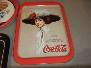 Coca - Cola Advertising Metal Trays Group Of 6 All Sizes 5
