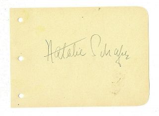 Natalie Schafer : Composer Vintage Signed Card