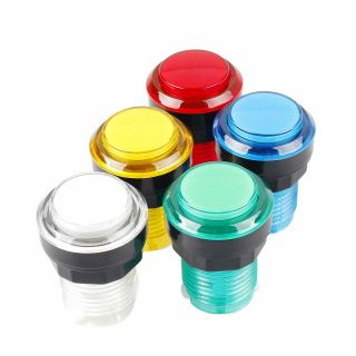 10x arcade button 12V LED light micro switch game part multiple options 5 colors 2