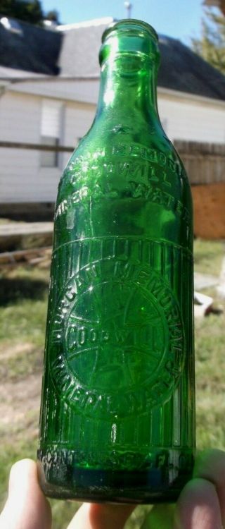 Emerald Green Goodwill Mineral Water South Athol,  Ma 1920 