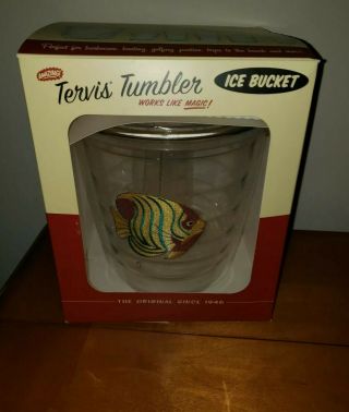 Tervis Tumbler Ice Bucket " Fish " W/original Box